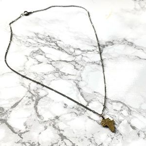Sterling Silver Africa Palm Tres Pendant Necklace